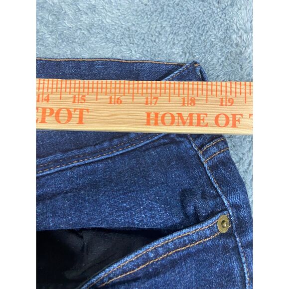 Lauren Jeans Co Womens Plus 16 Blue Dark Wash Stretch Denim Flap Pockets Bootcut - Picture 3 of 12